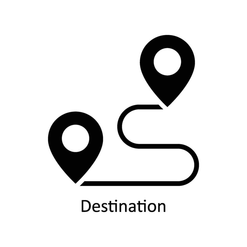 destination vektor fast ikon design illustration. företag och förvaltning symbol på vit bakgrund eps 10 fil