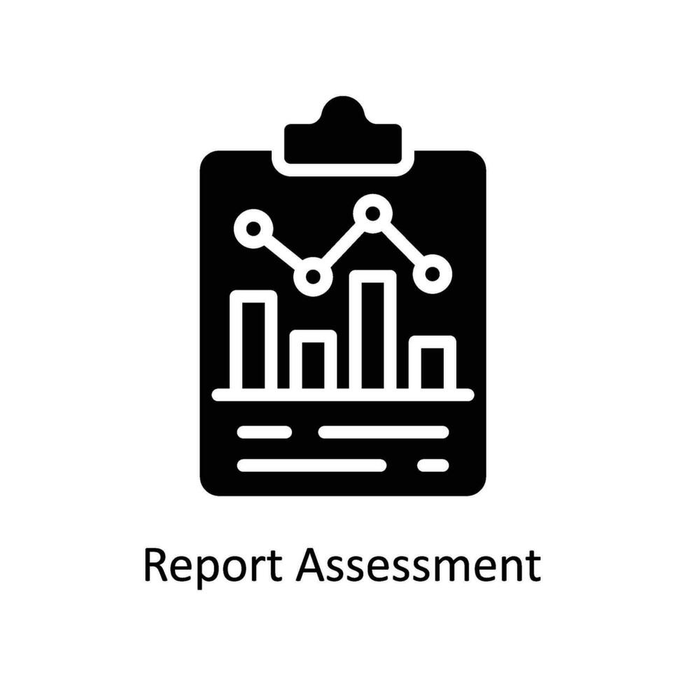 Bericht Bewertung Vektor solide Symbol Design Illustration. Geschäft und Verwaltung Symbol auf Weiß Hintergrund eps 10 Datei