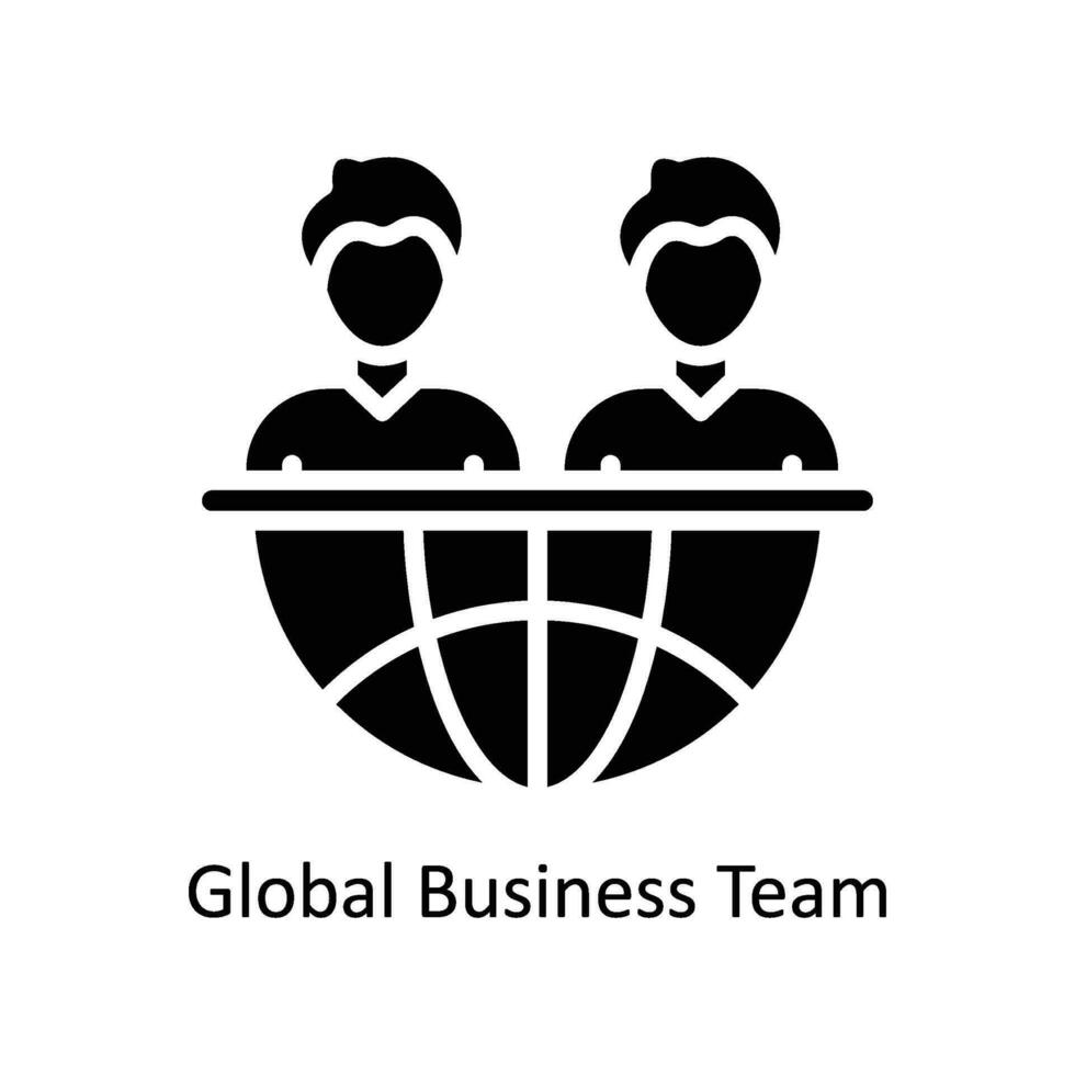 global företag team vektor fast ikon design illustration. företag och förvaltning symbol på vit bakgrund eps 10 fil