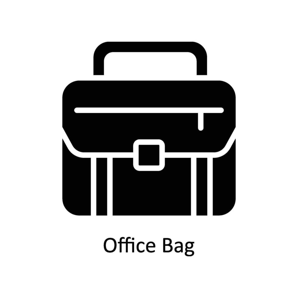 Büro Tasche Vektor solide Symbol Design Illustration. Geschäft und Verwaltung Symbol auf Weiß Hintergrund eps 10 Datei