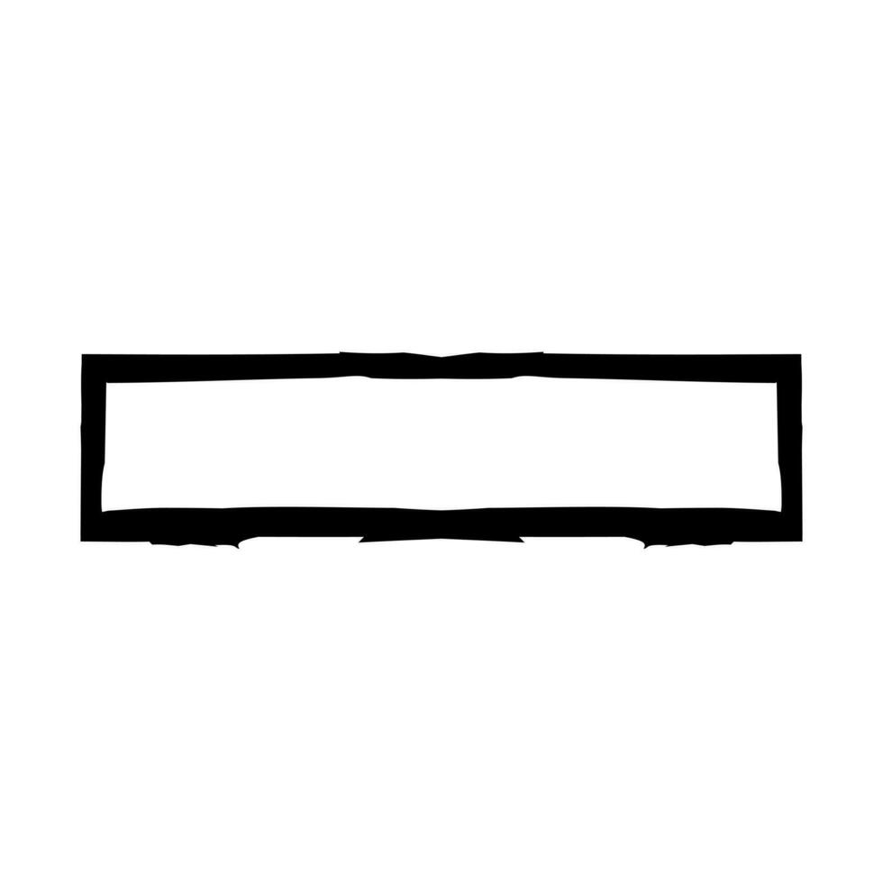 grunge rektangulär ram stämpel. bläck tömma svart låda. rektangulär gräns. vektor illustration isolerat på vit bakgrund