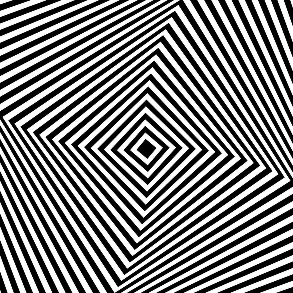 schwarz und Weiß optisch Illusion. abstrakt wellig Streifen Muster vektor