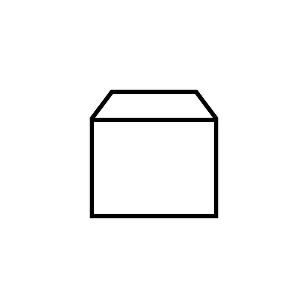 einfach Symbol von Waren Lieferung Box vektor