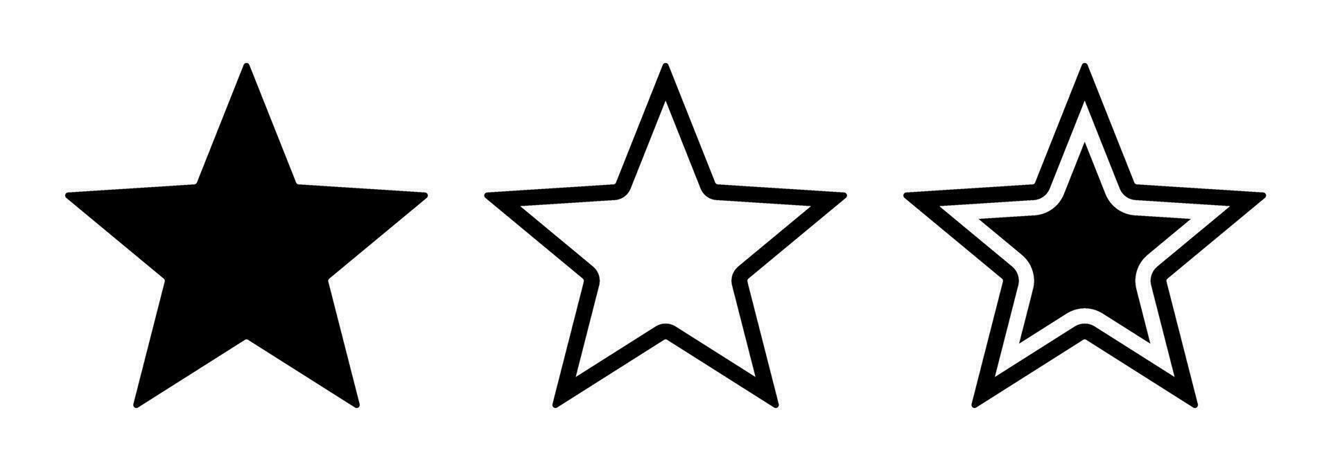 enkel ikon av stjärna i svart Färg vektor