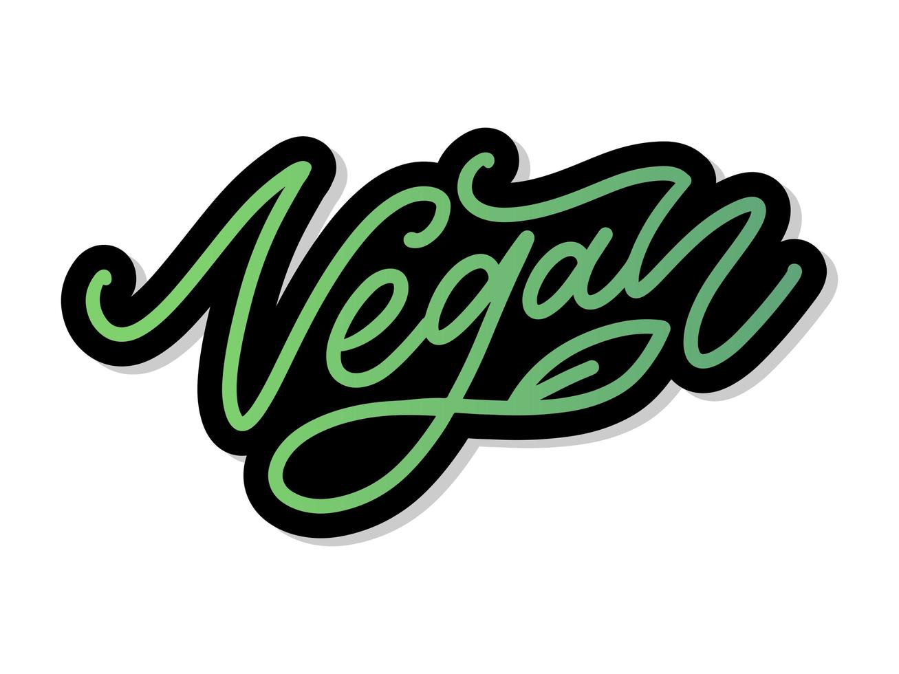 vektor illustration, matdesign. handskriven bokstäver för restaurang, cafémeny. vektorelement för etiketter, logotyper, märken, klistermärken eller ikoner. kalligrafisk och typografisk samling. vegansk meny