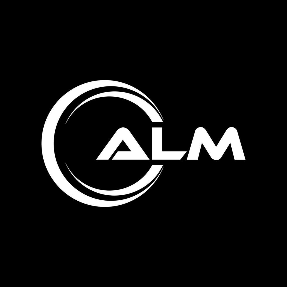 alm brev logotyp design, inspiration för en unik identitet. modern elegans och kreativ design. vattenmärke din Framgång med de slående detta logotyp. vektor