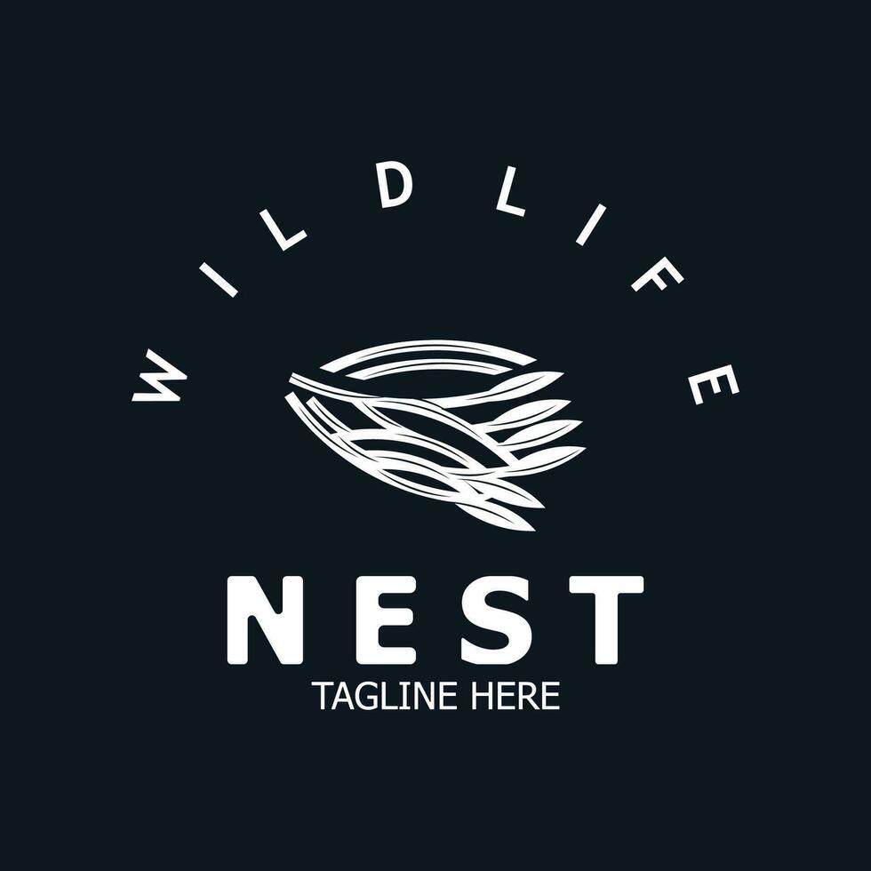 Vogel Nest Logo Ast natürlich Wurzel Baum Frühling Vorlage Vektor