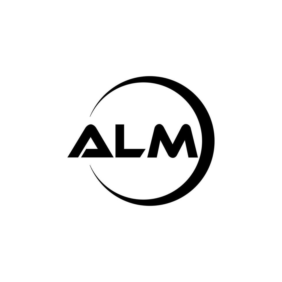 alm brev logotyp design, inspiration för en unik identitet. modern elegans och kreativ design. vattenmärke din Framgång med de slående detta logotyp. vektor