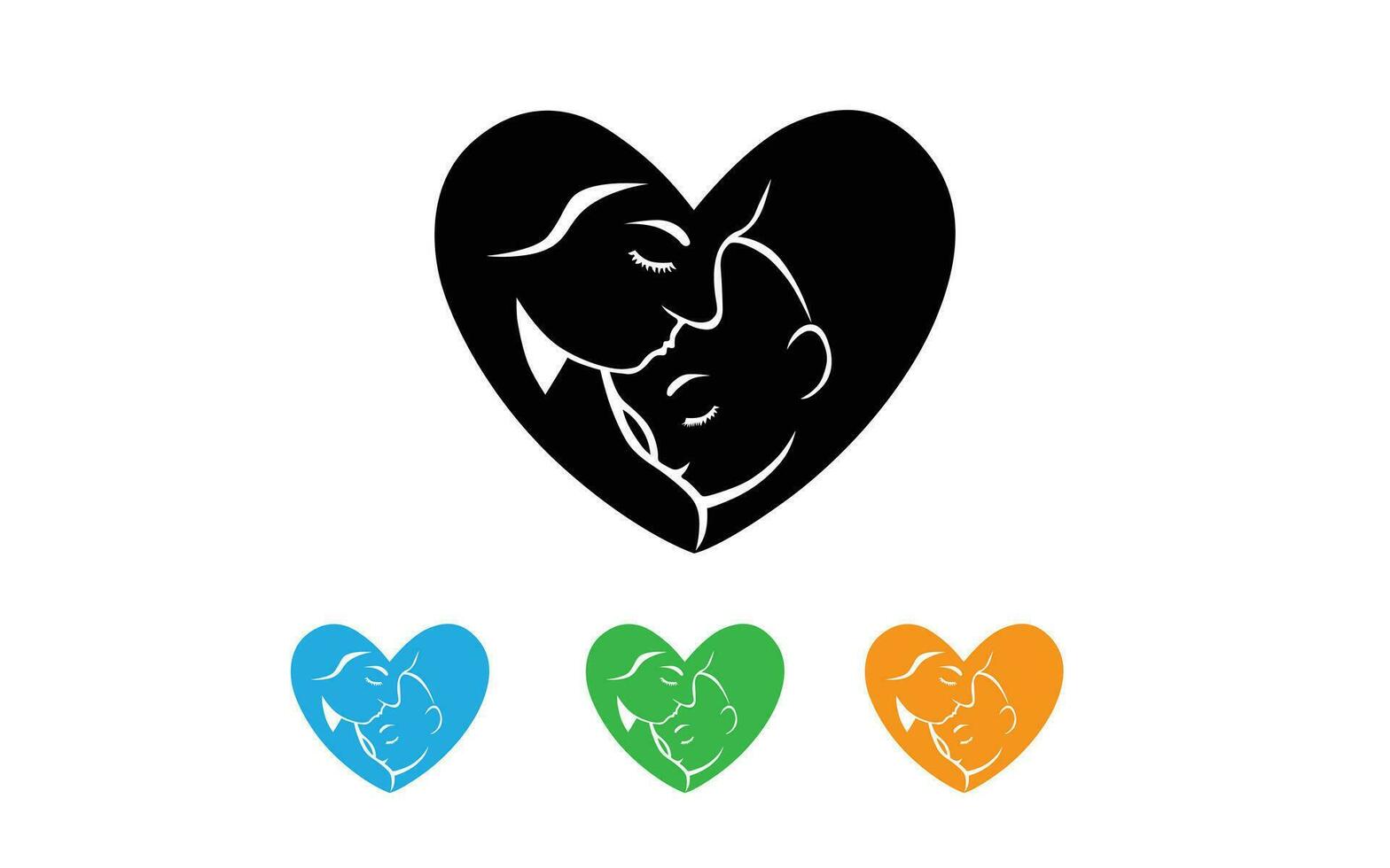 Mutter und Baby Logo Design Vorlage kostenlos Vektor