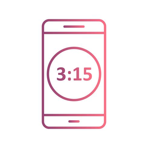 tidsvisning mobilikon vektorikon vektor