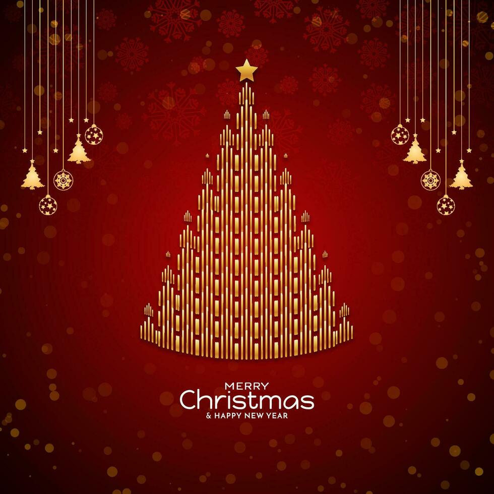 fröhlich Weihnachten Festival dekorativ elegant Hintergrund vektor