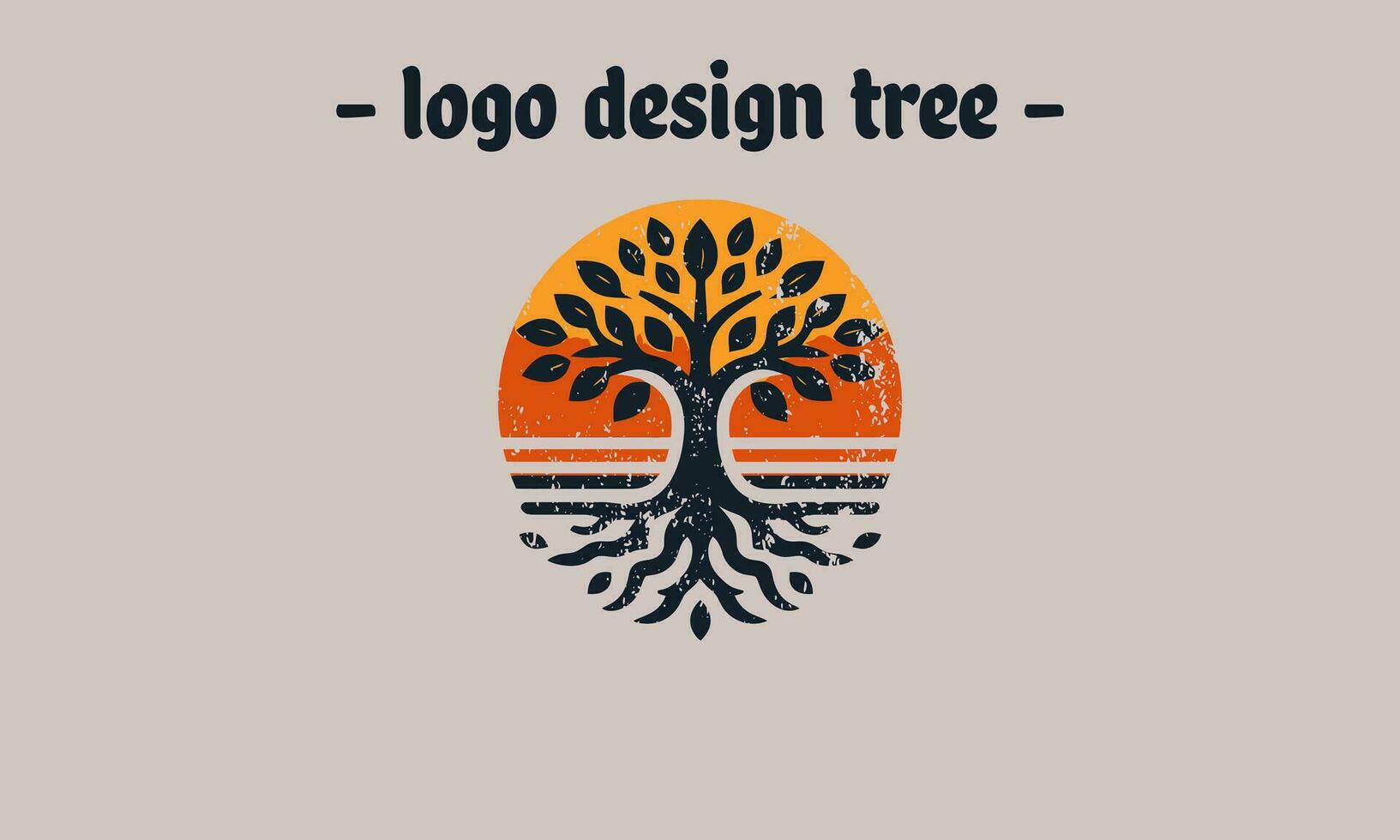 Logo Design von einfach Baum Vektor Illustration eben Design