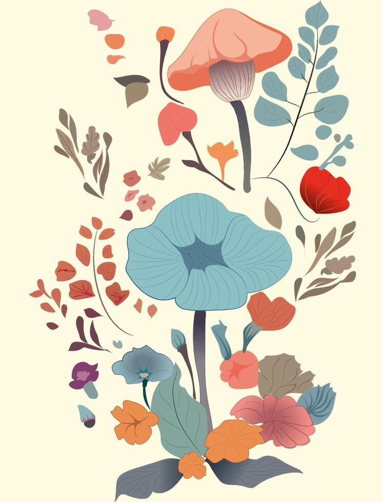 Blume Illustration zum T-Shirt Design vektor