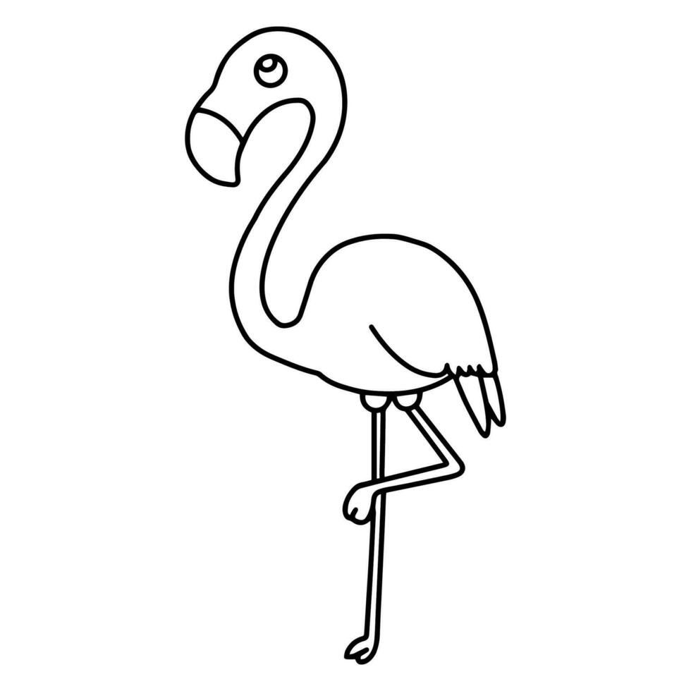 süß Flamingo wild Safari afrikanisch Tiere zum Kinder, Kinder Clip Art, Vektor Illustration