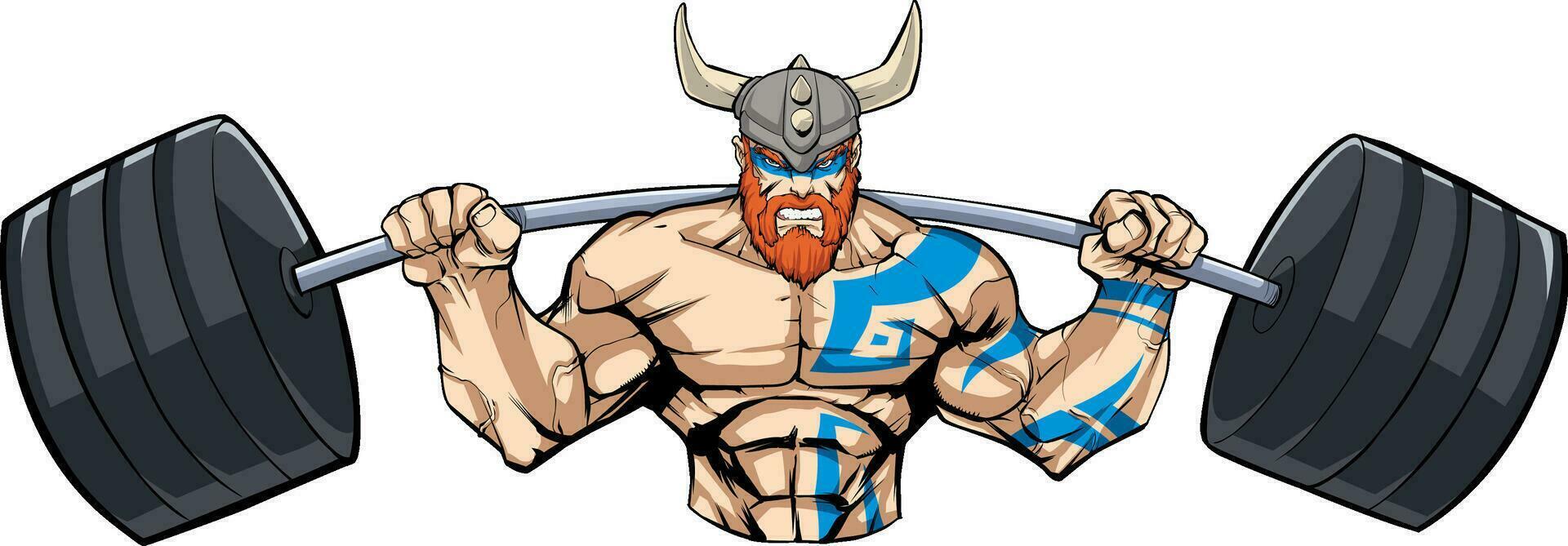 viking Gym maskot grus vektor