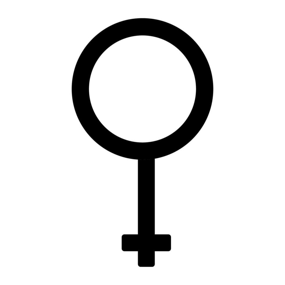 weiblich Zeichen Symbol Logo Symbol schwarz Weiß vektor