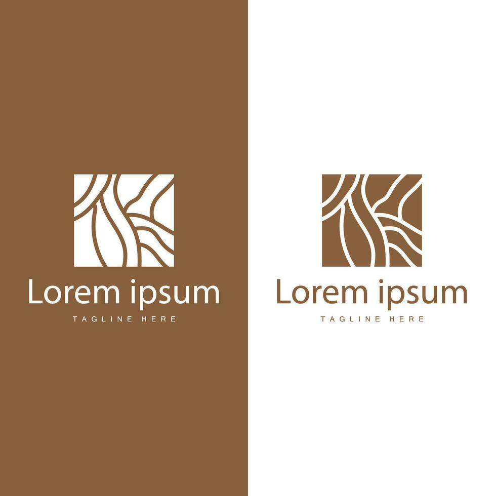 Holz Logo Design Struktur Schichten Wald Baum Rinde Vektor Vorlage