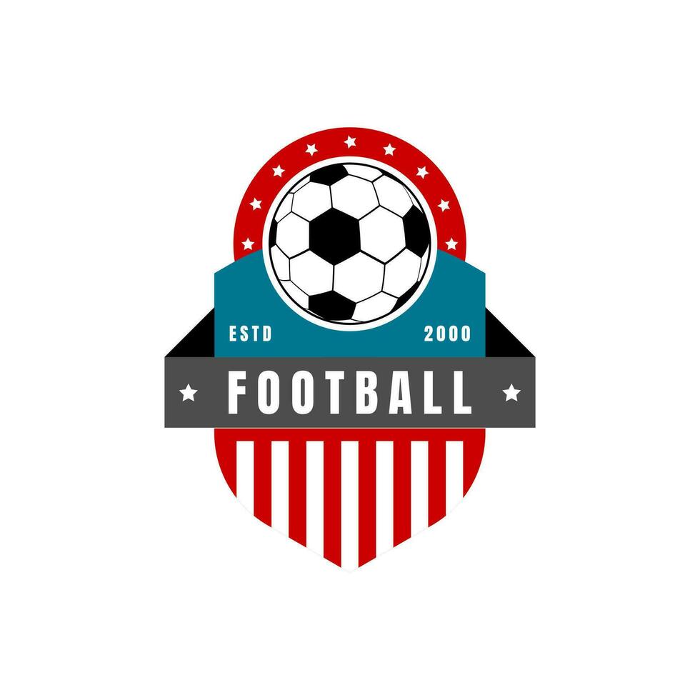 Fußball Verein Emblem. Fußball Abzeichen Schild Logo. - - Vektor. vektor