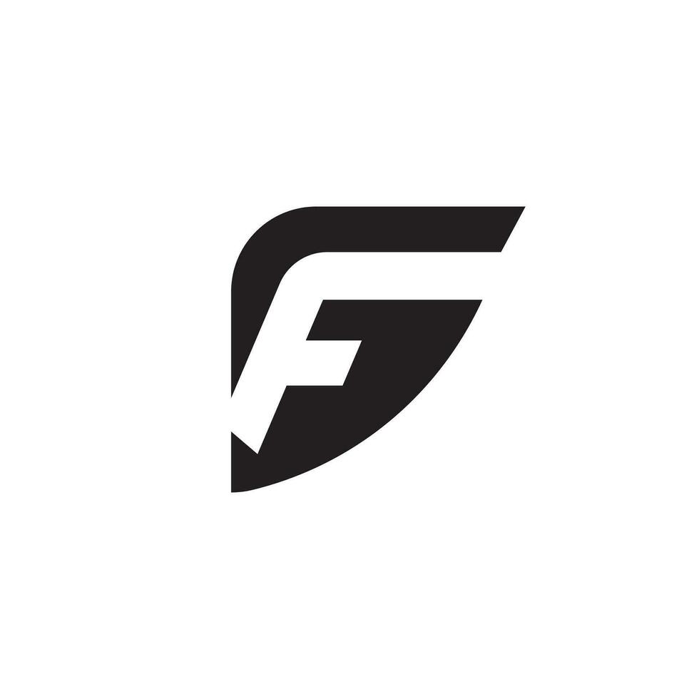 Brief fg oder Freundin Negativ Raum modern abstrakt Monogramm Logo branding Design vektor