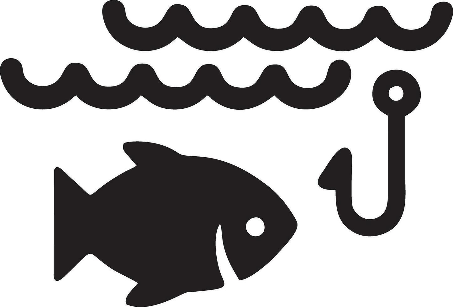ikon fiske logotyp design vektor