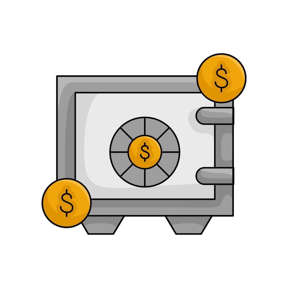 säker pengar med pengar mynt illustration vektor