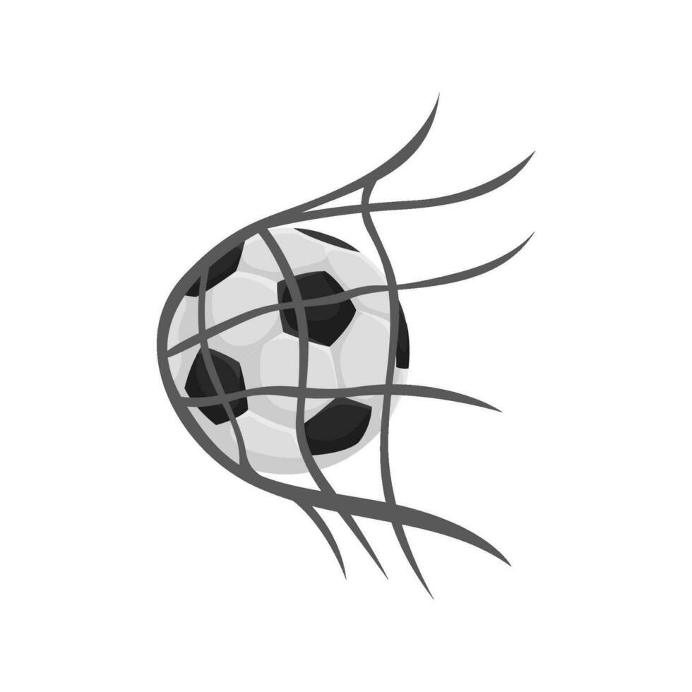 fotboll boll i mål illustration vektor