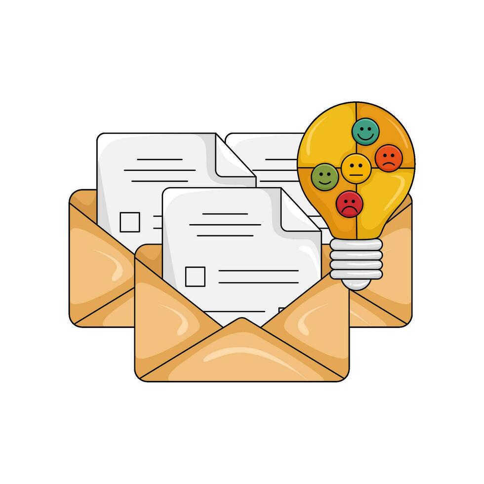 Email mit Idee Illustration vektor