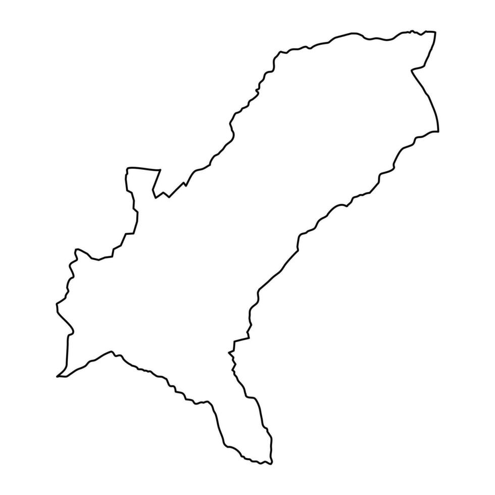 Masonaland Osten Provinz Karte, administrative Aufteilung von Zimbabwe. Vektor Illustration.