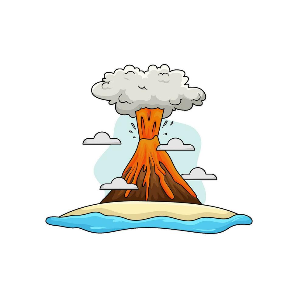 Eruption im Strand Illustration vektor