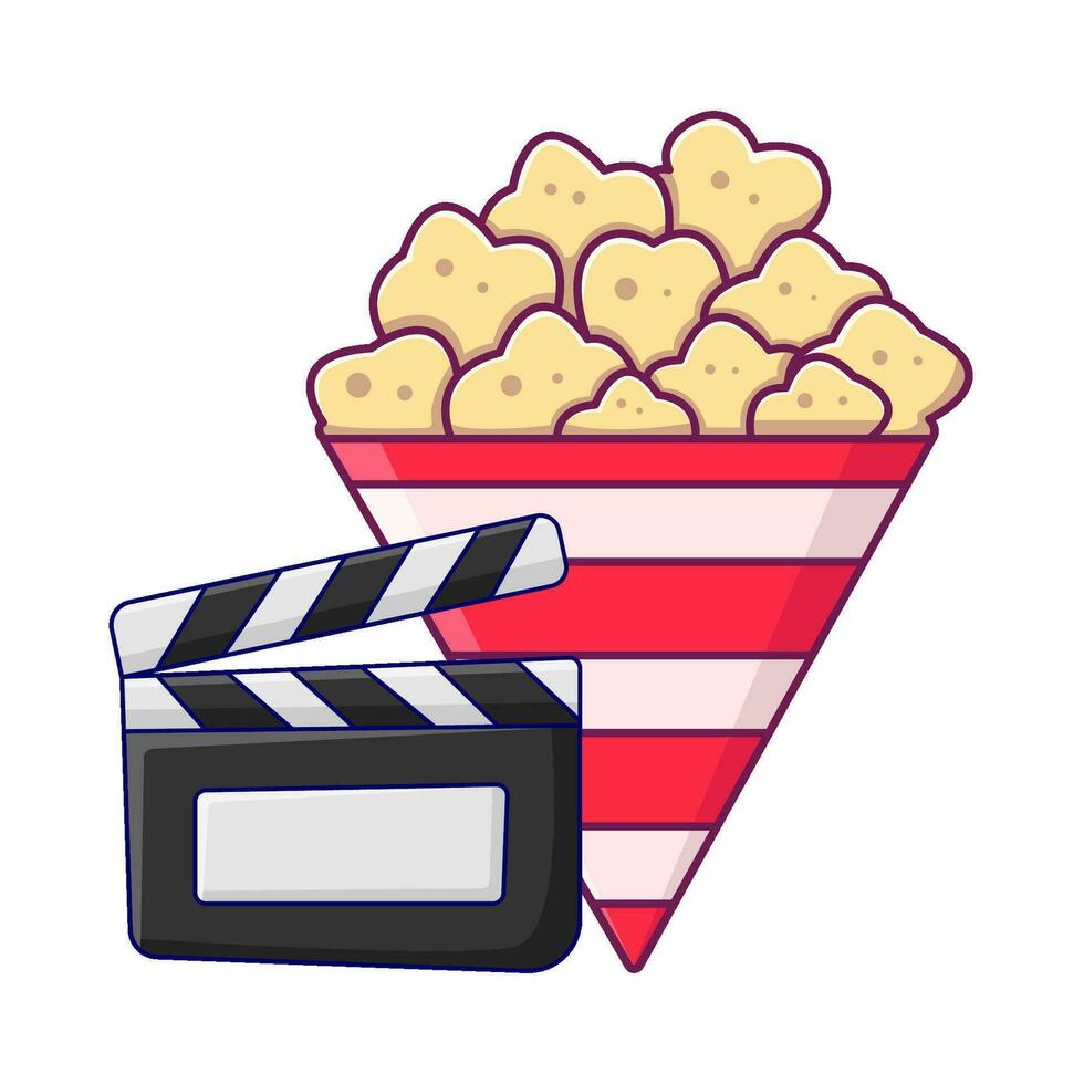 Popcorn mit Aktion Tafel Illustration vektor