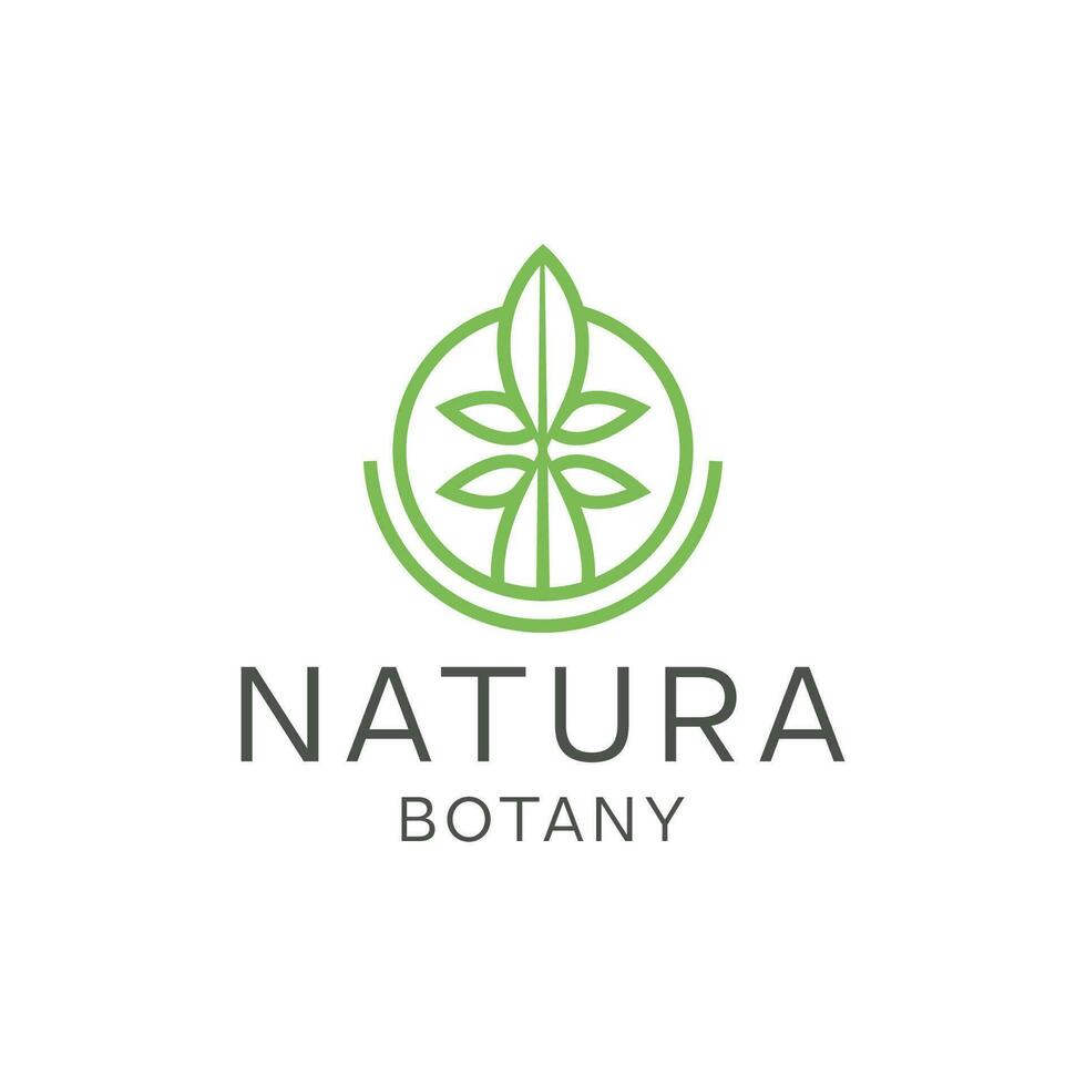 naturlig produkt logotyp design vektor mall. löv ikon