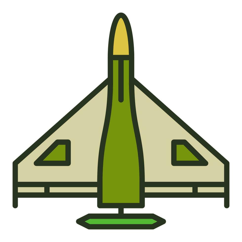Kampf Drohne Vektor farbig Symbol - - Kamikaze Militär- Drohne Zeichen
