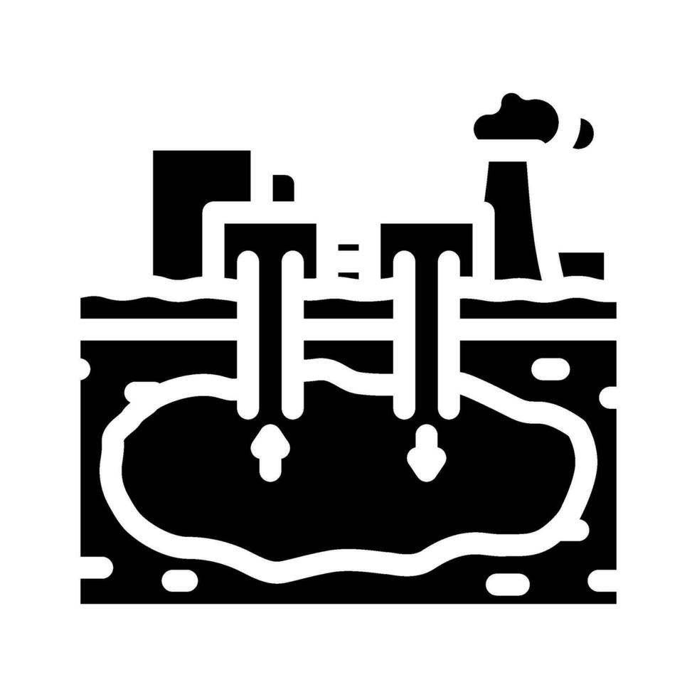 komprimiert Luft Energie Glyphe Symbol Vektor Illustration