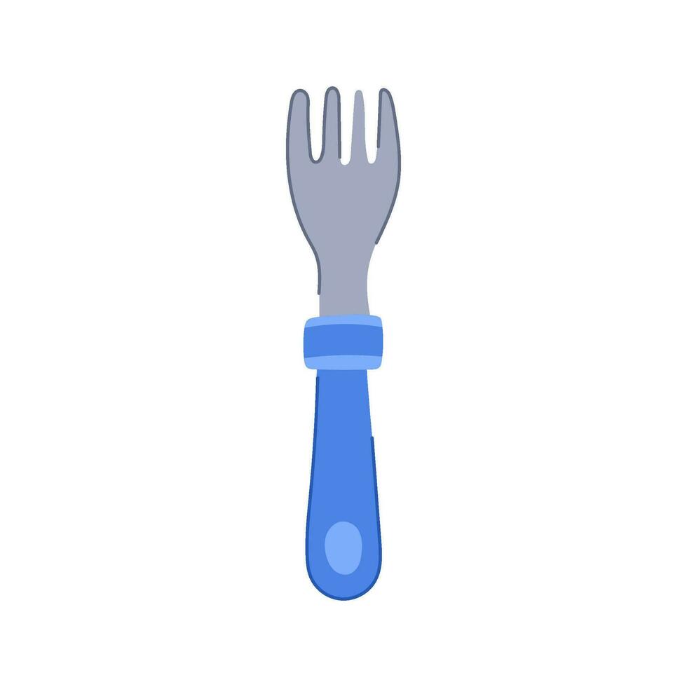mat litet barn gaffel tecknad serie vektor illustration