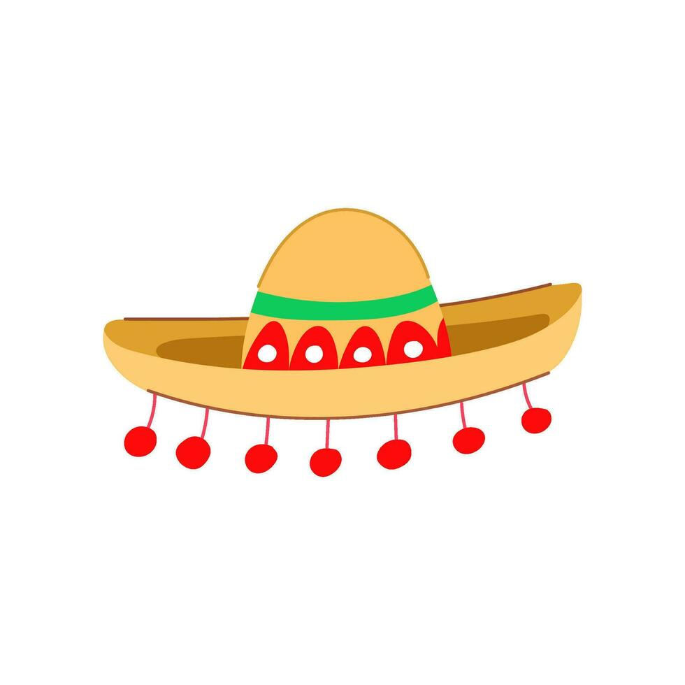 Sombrero Sombrero Karikatur Vektor Illustration