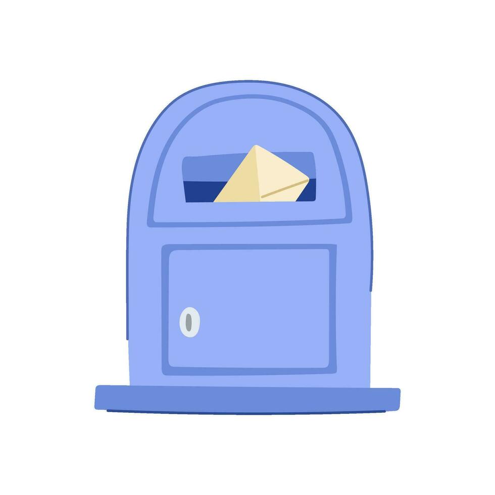 Mailbox-Brief-Cartoon-Vektor-Illustration senden vektor