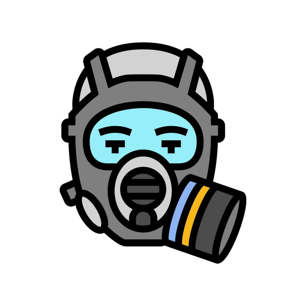 rök mask ansikte Färg ikon vektor illustration