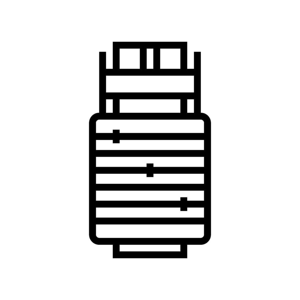 supraledande magneter linje ikon vektor illustration