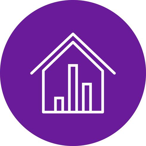 Immobilienstatistik-Vektor-Ikone vektor