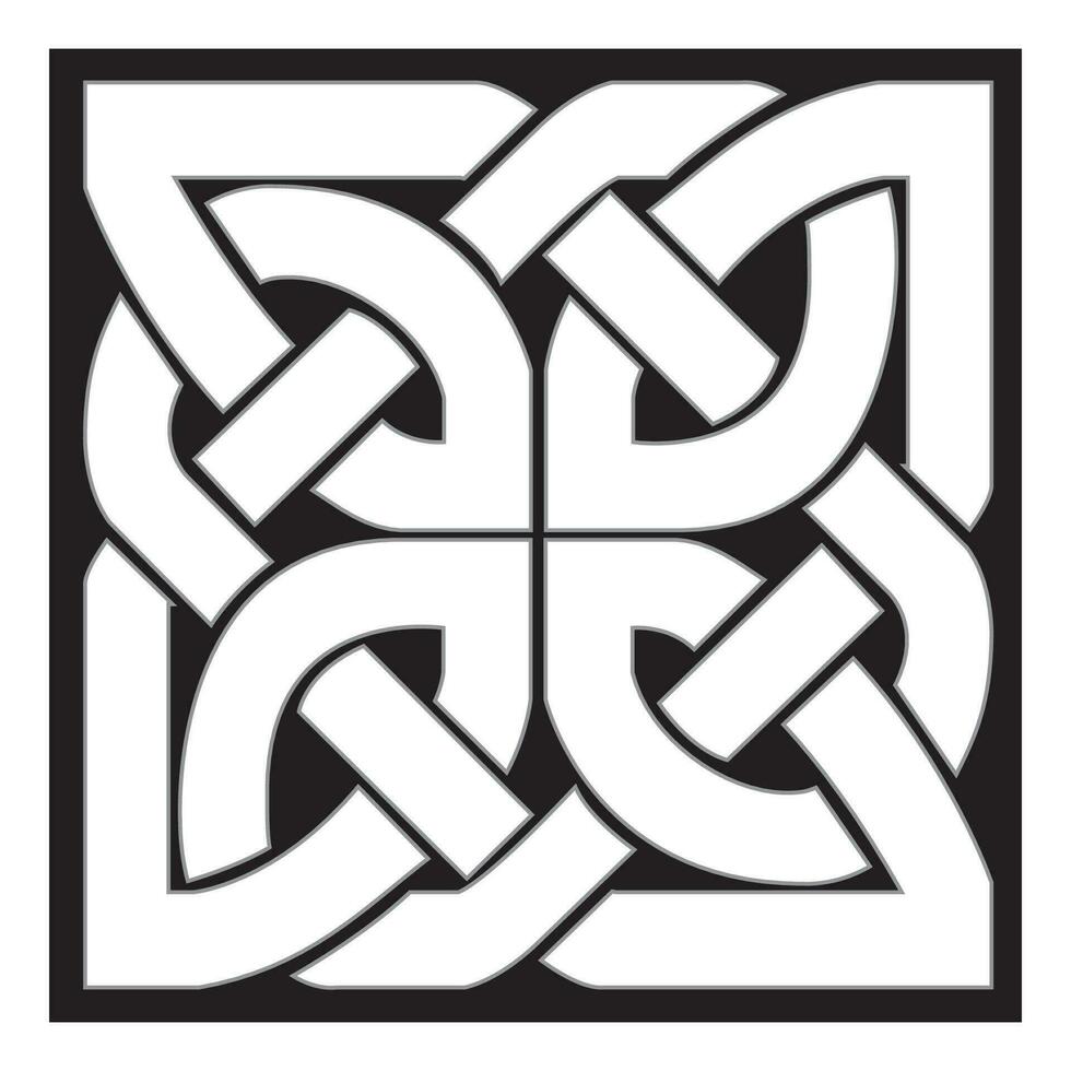 gammal värld årgång prydnad Knut celtic dekorativ element uppsättning isolerat vektor