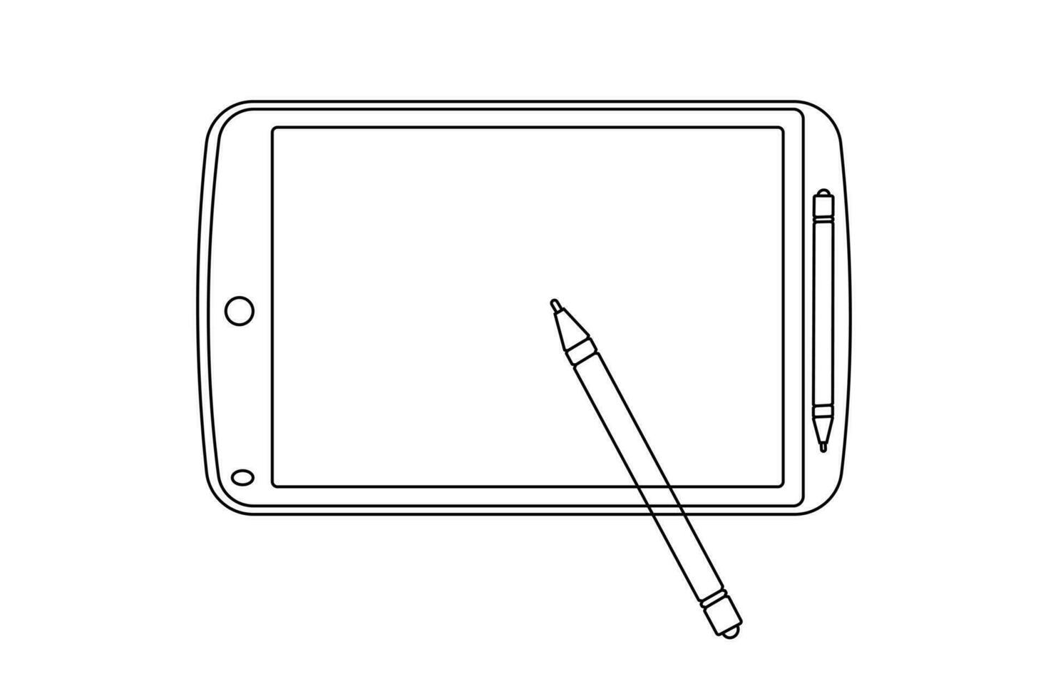 Digital Grafik Tablette mit Zeichnung Stift Vektor Illustration