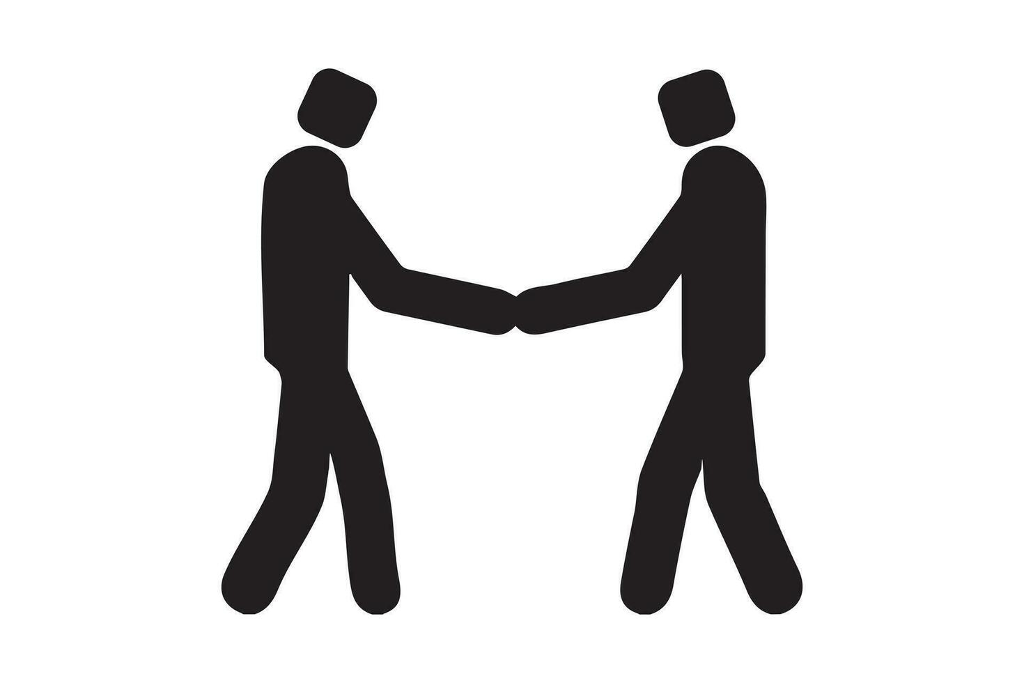 zwei Stock Mann Freundschaft Hände Symbole zum Vektor Illustration.