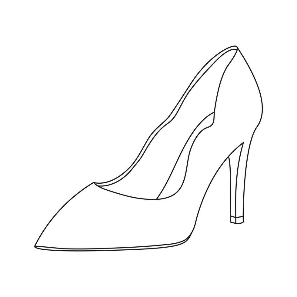 realistisch hoch Absätze Damen Schuh Vektor Illustration