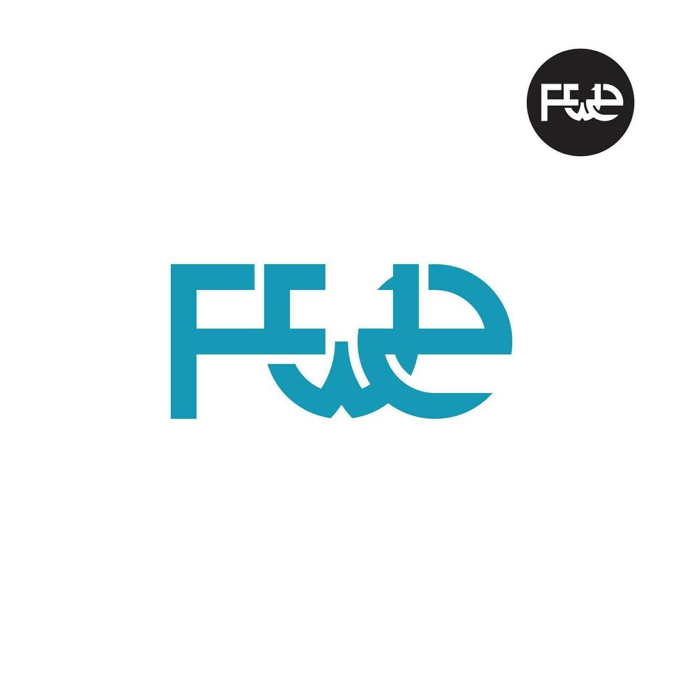 Brief fw2 Monogramm Logo Design vektor