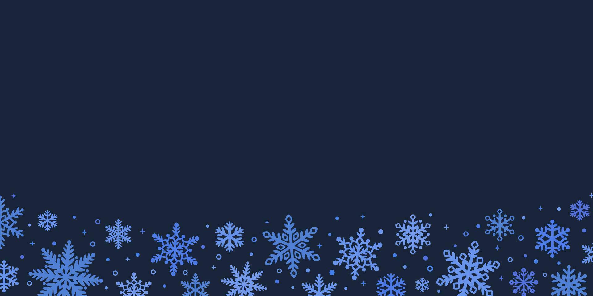 dunkel Blau Winter Urlaub Vektor Rand backgorund mit Sterne und Schneeflocken, elegant Weihnachten Hintergrund Design