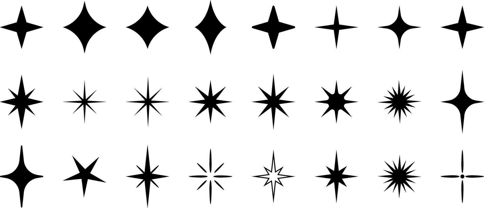 Star platzen Aufkleber Vektor Satz, Sonne platzen retro Qualität oder Bewertung Symbol Sammlung, minimalistisch modern Dekoration Elemente, y2k Symbol Satz.