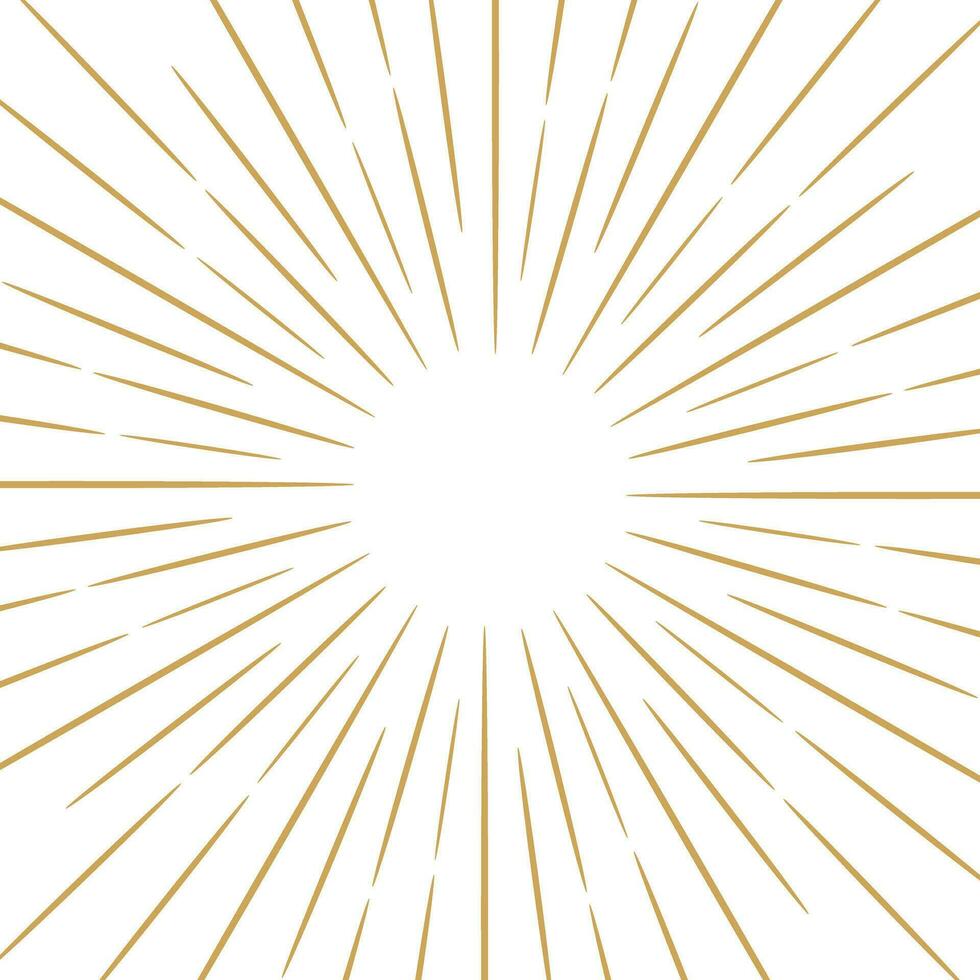 Gold Sunburst Vektor Hintergrund, Sonnenstrahl Design