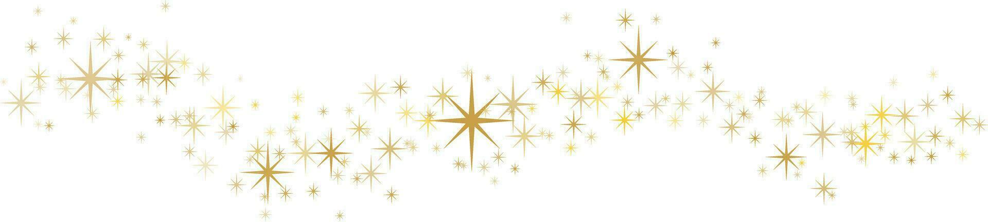 golden Star Banner Welle Vektor Clip Kunst Illustration, funkelnd Design Element zum das Ferien