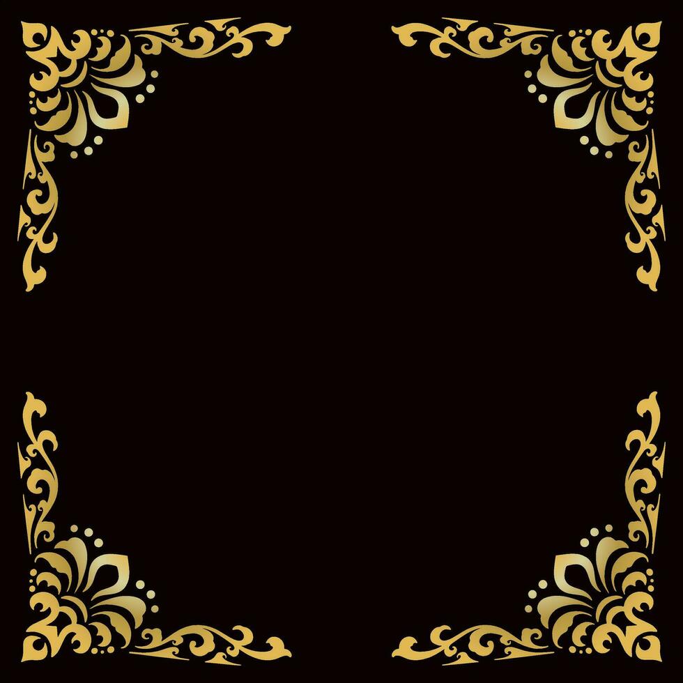 Luxus golden Jahrgang viktorianisch Rahmen Vorlage vektor