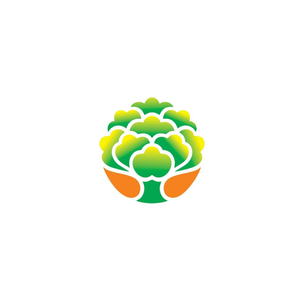 lantbruk logotyp mall design. ikon, tecken eller symbol. lantbruk, natur, ekologi. vektor platt design